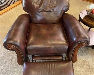 BRADINGTON YOUNG Leather Reclining Armchair
