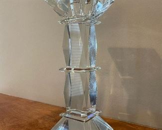 SHANNON Crystal Pillar Candle Holders (PAIR)