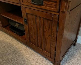 ASHLEY FURNITURE Cross Island Large Credenza and Tall Hutch