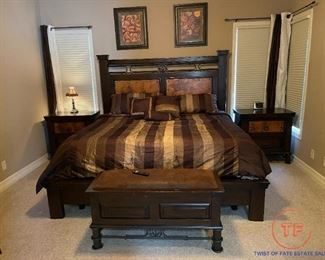 A.R.T. Furniture Copper and Old Wood Bedroom Set
