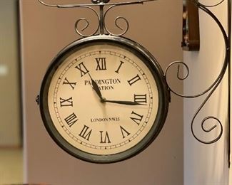 Dual Face Paddington Station Wall Clock