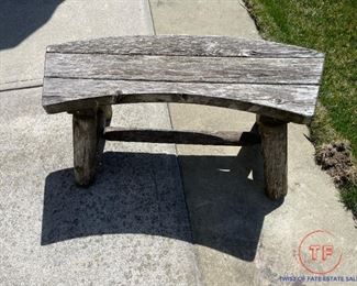 Wood Two Seat Bench