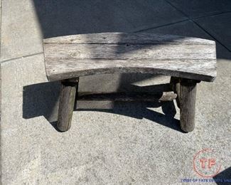 Wood Two Seat Bench