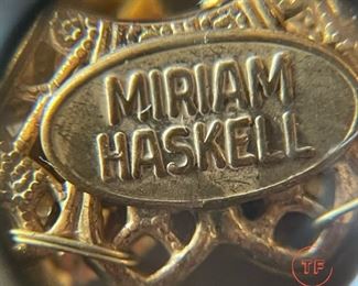 Signed Miriam Haskel Brooch