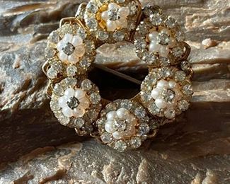 Signed Miriam Haskel Brooch