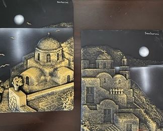 Santorini Greece Wall Art Plaques