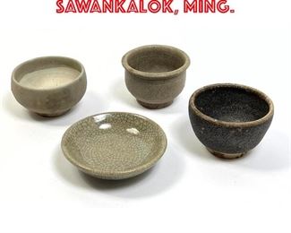 Lot 18 4pcs Chinese. Sung, Sawankalok, Ming.