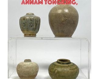 Lot 25 4pcs Chinese Vases. Ming, Annam Tongking, 