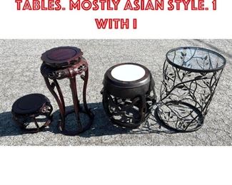 Lot 104 4pc Lot Decorative Tables. Mostly Asian Style. 1 with i