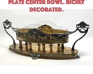 Lot 121 Continental Silver Plate Center Bowl. Richly Decorated.