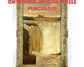 Lot 140 Thomas Gill Painting on Canvas. Niagara Falls purchased