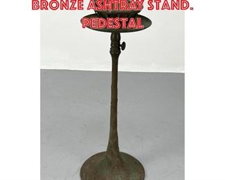 Lot 145 Antique TIFFANY STUDIOS Bronze Ashtray Stand. Pedestal 