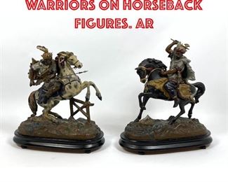 Lot 149 Pr Cold Painted Metal Warriors on Horseback Figures. Ar