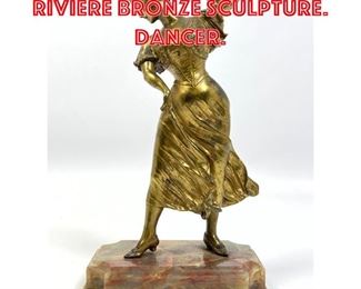 Lot 152 Maurice Guiraud Riviere Bronze sculpture. Dancer.