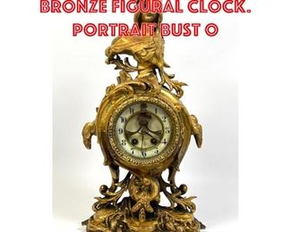 Lot 154 BOHEMIENNE Gilt Bronze Figural Clock. Portrait bust o
