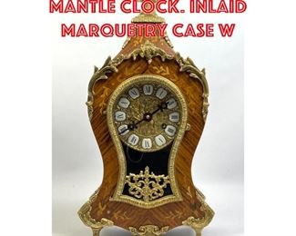 Lot 156 FHS Germany Fancy Mantle Clock. Inlaid Marquetry Case w