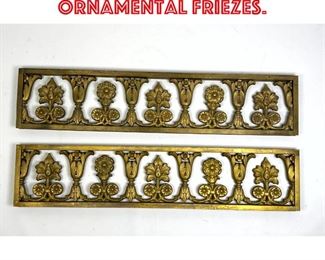 Lot 169 Pr Brass Italianate Ornamental Friezes. 