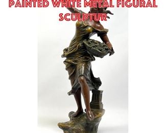 Lot 197 After GEORGE MAKIC Painted White Metal Figural Sculptur
