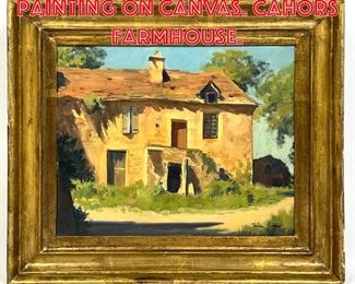Lot 209 JULIAN BARROW Painting on canvas. Cahors Farmhouse. 