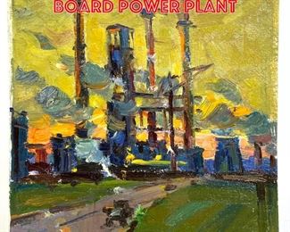 Lot 212 Industrial Painting on Board Power Plant