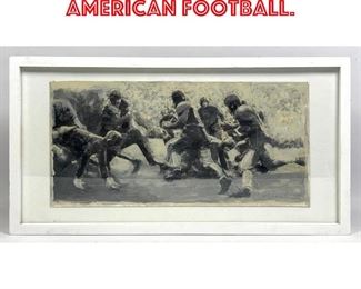 Lot 245 S Leigh Painting. American football.