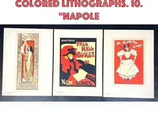 Lot 247 Collection of 3 French Colored Lithographs. 10. Napole
