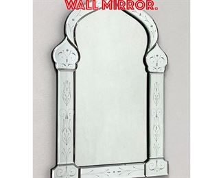 Lot 250 Etched Framed Wall Mirror. 