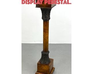 Lot 252 Burl Wood Display Pedestal. 