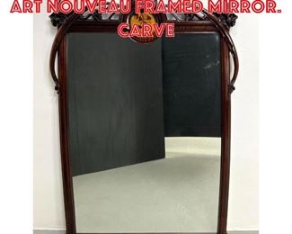 Lot 273 Majorelle style Inlaid Art Nouveau Framed Mirror. Carve