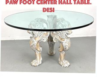 Lot 275 Tripod Lion s Head And Paw Foot Center Hall Table. Desi