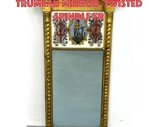 Lot 278 Gilt Painted Antique Trumeau Mirror. Twisted spindle tr