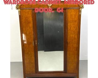Lot 279 French Art Nouveau Wardrobe Cabinet. Mirrored Door. Gi