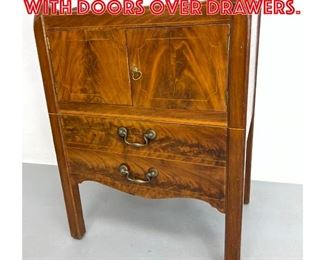 Lot 289 French Style Side Table with doors over Drawers.