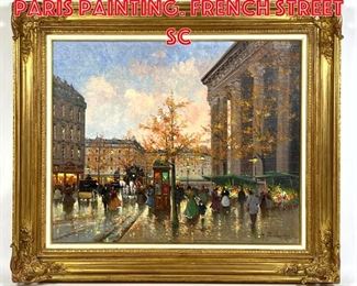Lot 294 HENRI ALEXIS SCHAEFFER Paris Painting. French Street Sc