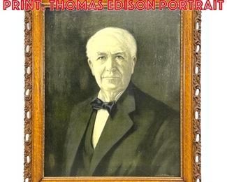 Lot 297 JS Allen Enhanced Print. Thomas Edison Portrait 