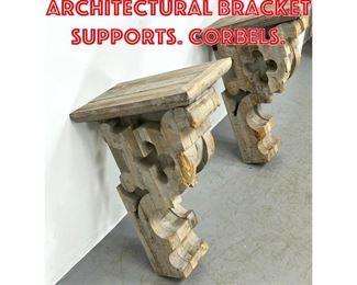 Lot 324 Pair Vintage Architectural Bracket Supports. Corbels. 