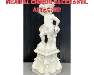 Lot 330 Italian style Glazed Figural Cherub Bacchante. Attached