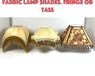 Lot 332 Collection 3 Vintage Fabric Lamp Shades. Fringe or tass