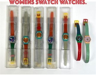 Lot 341 7pcs Vintage 1980 s Womens Swatch Watches. 