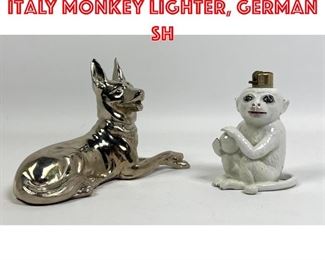 Lot 343 2 pcs Figural Objects. Italy Monkey Lighter, German Sh
