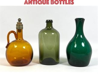 Lot 353 3 hand blown American antique bottles 