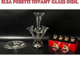 Lot 356 Mixed Tablewares Lot. Elsa Peretti Tiffany Glass Dish,