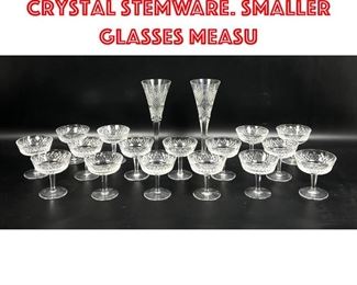 Lot 364 18pcs Waterford Crystal Stemware. Smaller glasses measu