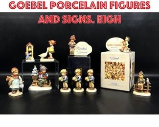 Lot 370 10pc HUMMEL by GOEBEL Porcelain Figures and Signs. Eigh