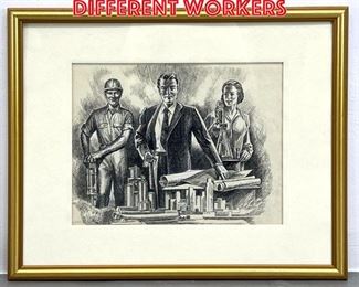 Lot 392 BABN artwork Three Different Workers