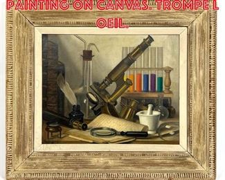 Lot 398 Charles Cerny Paris Painting On Canvas. Trompe L Oeil. 