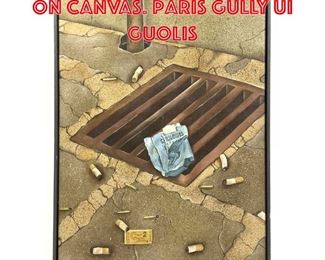 Lot 402 Fritz Kraemer Painting on Canvas. Paris Gully ui Guolis