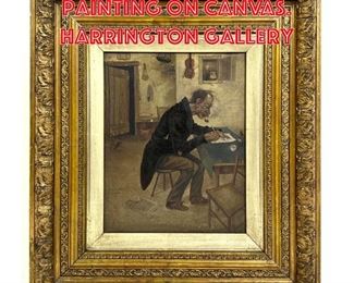 Lot 403 Old Musician Oil Painting on Canvas. Harrington Gallery