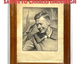 Lot 409 Carl Bohnen Print Salute to Charles Lindbergh