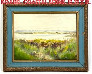 Lot 412 Alex Katz Painting on Board. Coastal scene. 12.75 x 15.